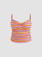 Boho Square Neck Stripe Cami Top