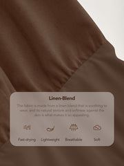 Linen-blend Collar Bodysuit