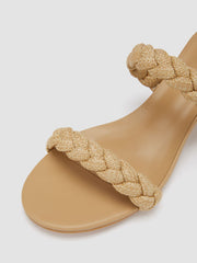 DOUBLE WOVEN STRAP SANDALS