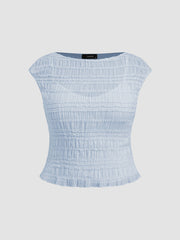 Boat Neck Shirred Top & Cami Top Curve & Plus