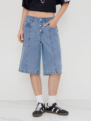 Cider Denim Low Rise Bermuda Jorts