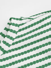 Round Neckline Stripe Bodysuit