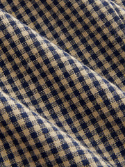 Cotton-blend V-neck Gingham Lettuce Trim Broderie Anglaise Blouse