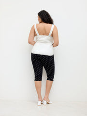 Cotton U-neckline Broderie Anglaise Hem Cut Out Tank Top Curve & Plus