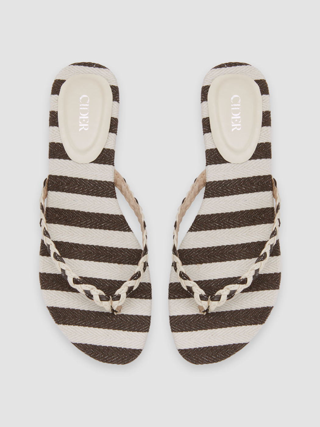 STRIPED MOVEN FLIP-FLOP SLIPPERS