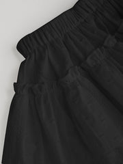 100% Cotton Mid Rise Broderie Anglaise Layered Mini Skirt
