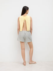 Knit Tie Back Spilt Oversized Top
