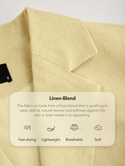 Linen-blend Collar Bodysuit