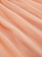 Voluminous Mesh Mid Rise Midi Skirt