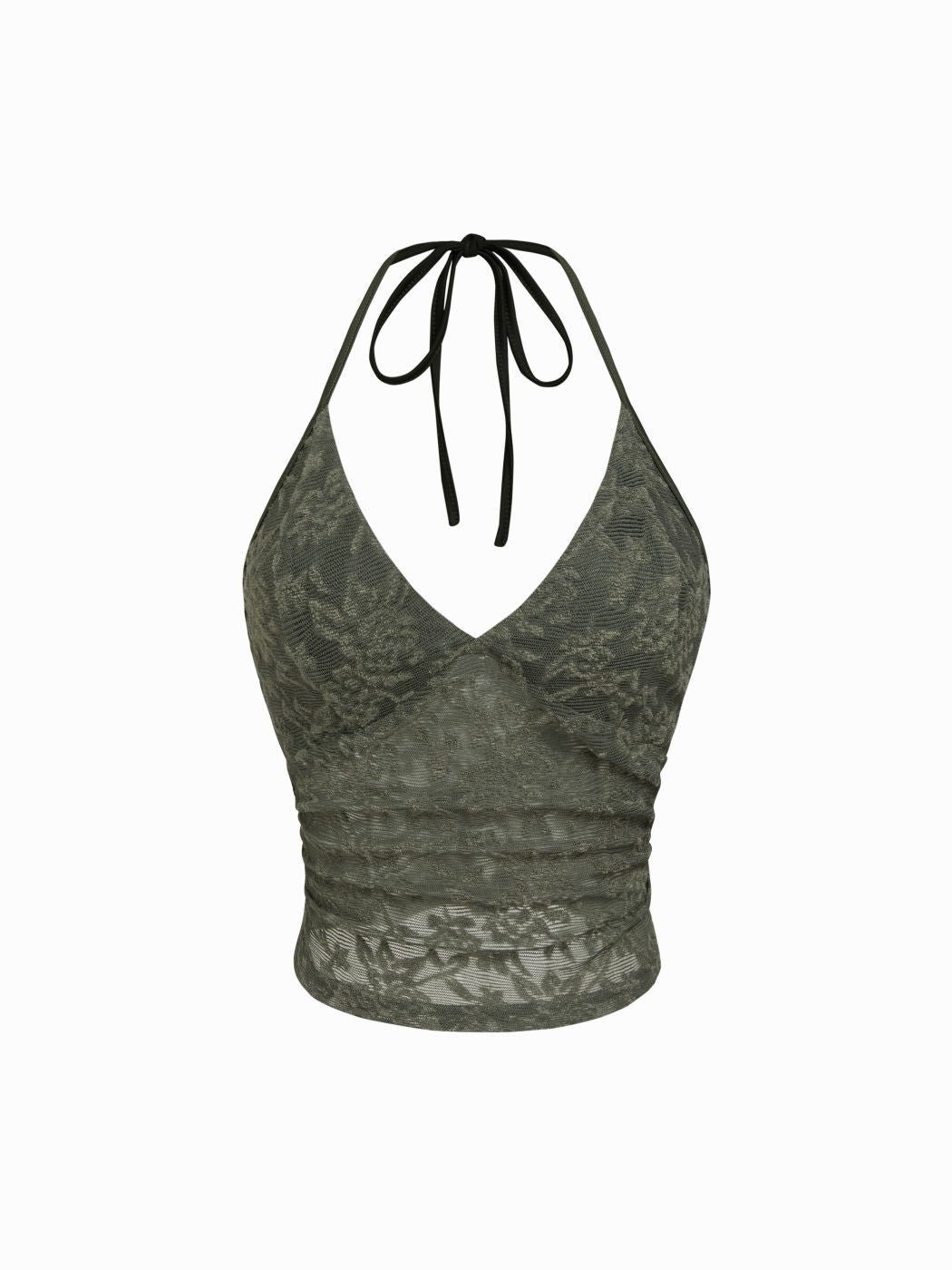 Lace Halter Neckline Floral Cami Top