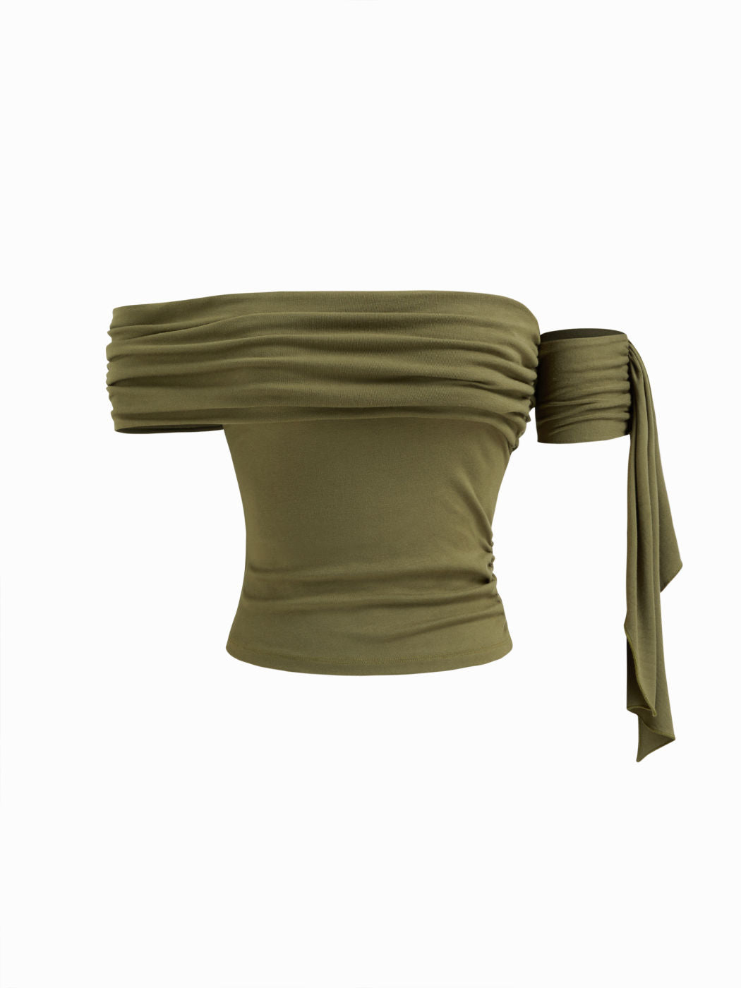 Off-shoulder Ruched Top