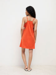 Cotton-blend Cut Out Pocket Cami Mini Dress