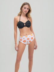 Sweetheart O-Ring Adjustable Top & Floral Cheeky Bikini Bottom