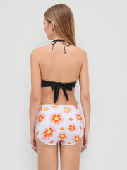 Sweetheart O-Ring Adjustable Top & Floral Cheeky Bikini Bottom