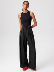 Double Waistband Pinstripe Trouser