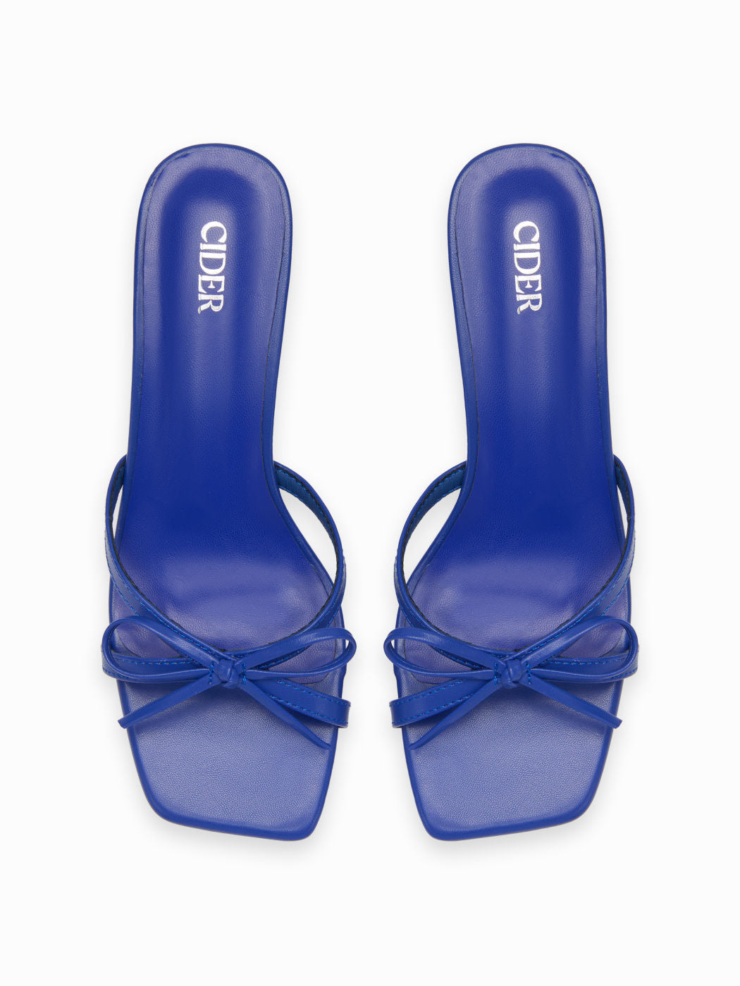 BOWKNOT SQUARE TOE CHUNKY HEELED SANDALS