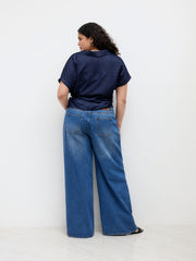 Polo Draped Roll-up Sleeve Shirt Curve & Plus