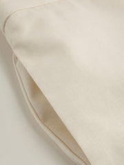Cotton-blend Mid Rise Straight Leg Side Button Bermuda Shorts