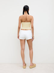 Shell Metal Detail Ruched Bandeau Top