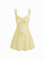 Lace Sweetheart Bowknot Cami Mini Dress