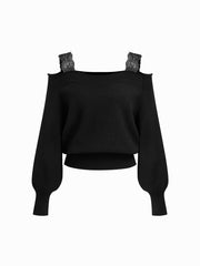 CIDER Lace Off-shoulder Sweater