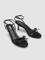 BOWKNOT SATIN KITTEN HEELS
