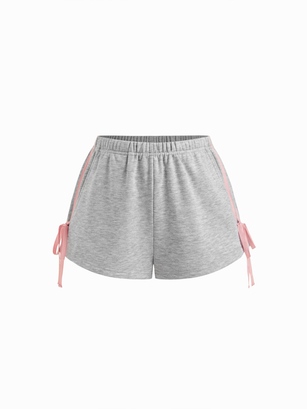 Cotton-blend Mid Rise Side Stripe Bowknot Loungewear Shorts