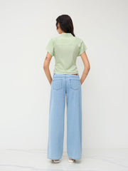 100% Cotton Polo Draped Shirt