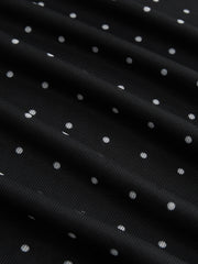 Halter Neckline Polka Dot Ruched Ruffle Mini Dress