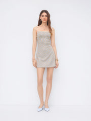 Geometric Pattern Bowknot Mini Dress