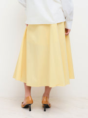 100% Cotton Mid Rise Split Maxi Skirt