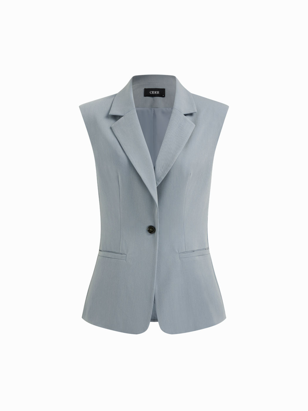 Notched Collar V-neck Button Blazer Vest