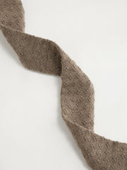 Asymmetrical Neck Texture Button Up Top With Scarf Curve & Plus