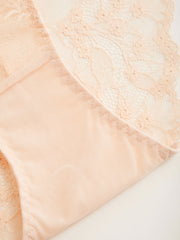 Built-in Bra Lace Sweetheart Bowknot Lingerie With Brief Set