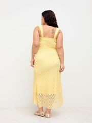 Lace Floral Mermaid Slip Maxi Dress Curve & Plus