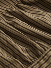 Low Rise Striped Metal Detail Bubble Hem Micro Shorts