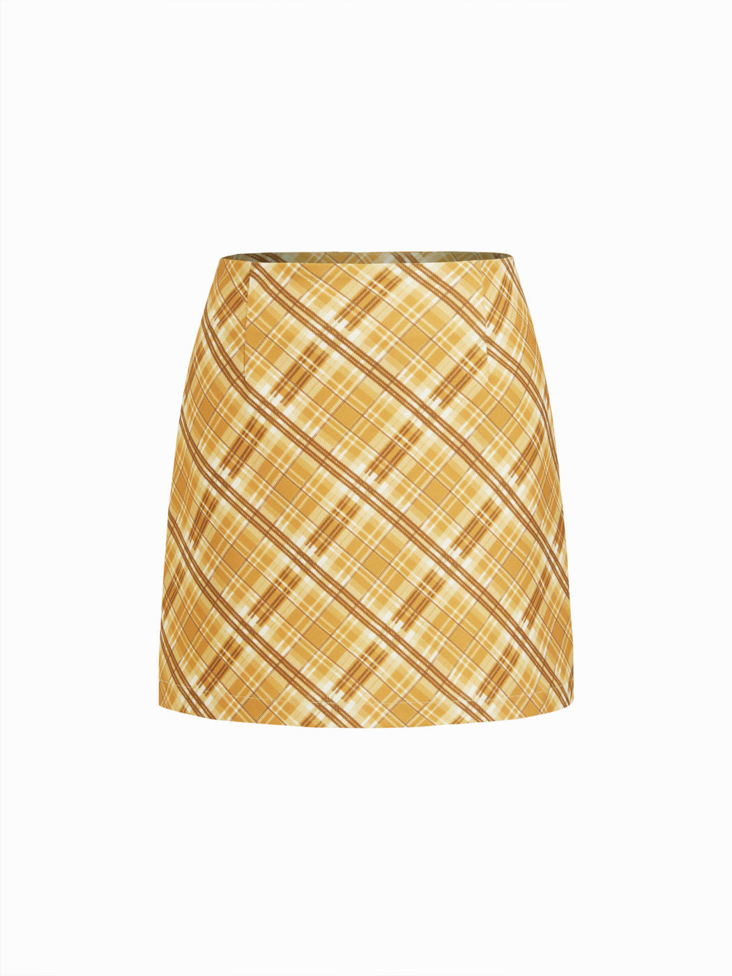Tartan Mid Rise A-line Mini Skirt