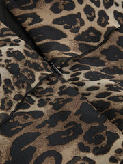 Chiffon Leopard Layered Bandeau Mini Dress