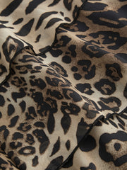 Chiffon Leopard Layered Bandeau Mini Dress