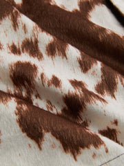 Cow Pattern Mid Rise A-line Mini Skirt