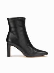 SQUARE TOE CHUNKY HEELED ANKLE BOOTS