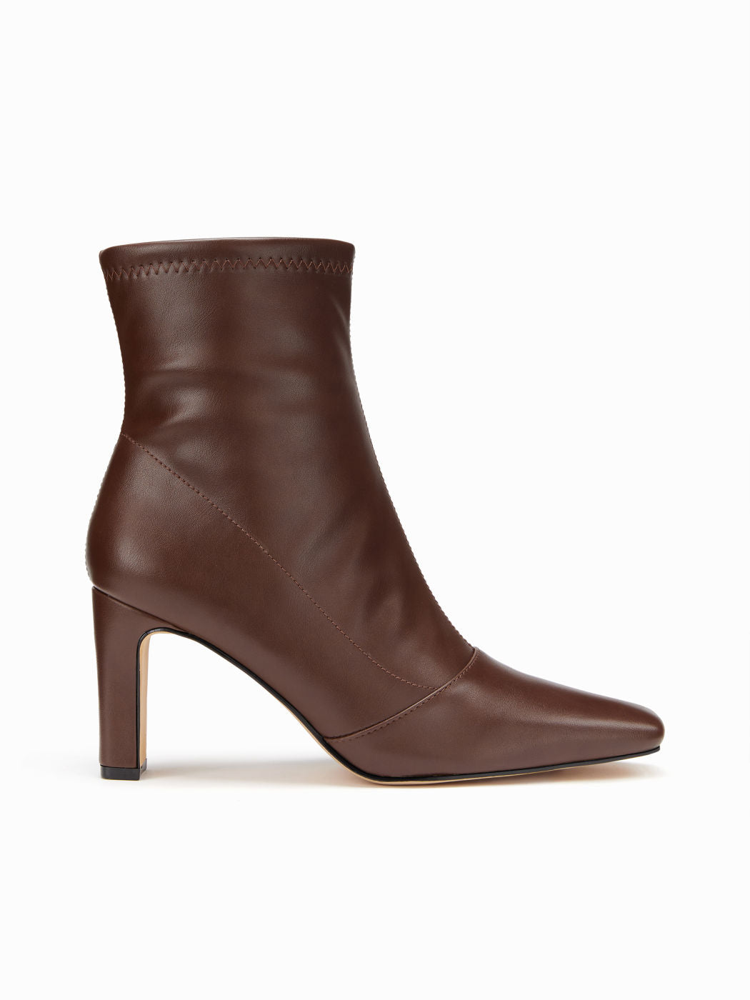 SQUARE TOE CHUNKY HEELED ANKLE BOOTS