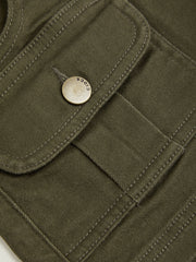Stretch Cider Denim Low Rise Pocket Micro Shorts