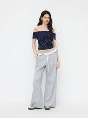 Ditsy Floral Off-shoulder Top