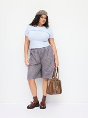Cotton-blend Round Neckline Slow Down Graphic Tee Curve & Plus