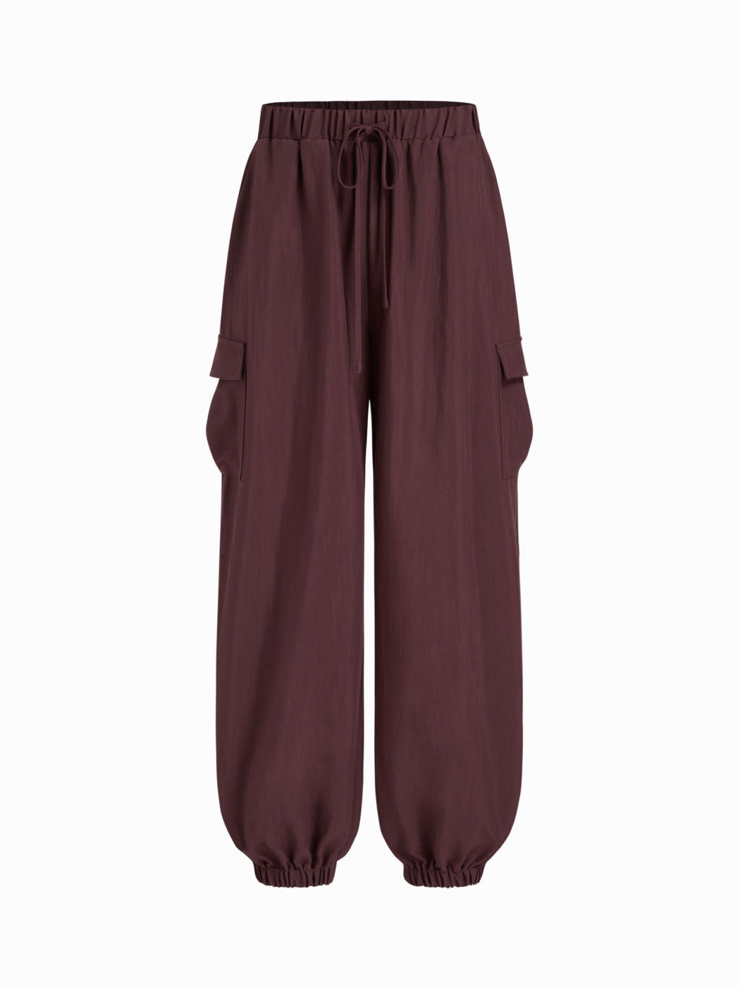 Cotton-blend Mid Rise Elastic Waist Drawstring Jogger Cargo Trousers