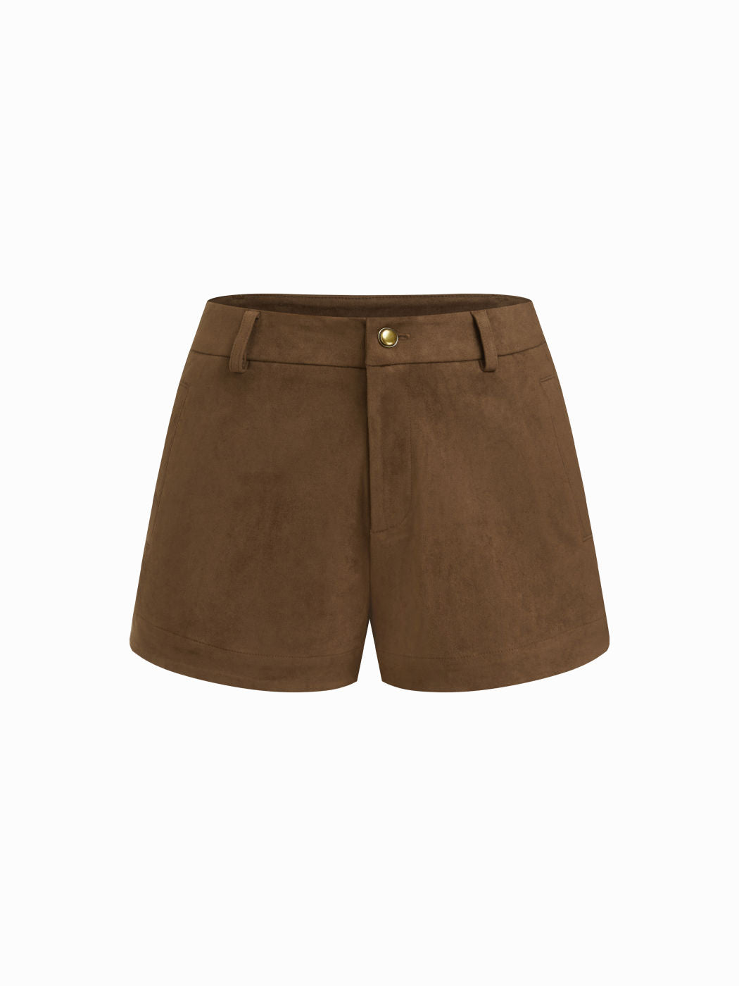 Suede Low Rise Micro Shorts