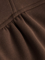 Solid Zip Through Corset Hoodie