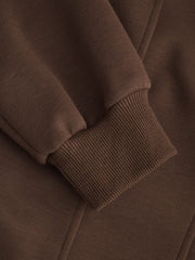 Solid Zip Through Corset Hoodie