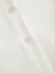 100% Cotton Collar Asymmetrical Button Longline Shirt